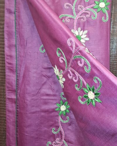 Silk Saree with Hand Work