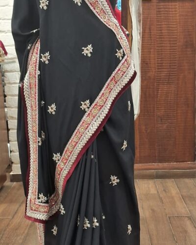 silk saree with tusar silk blouse fabric