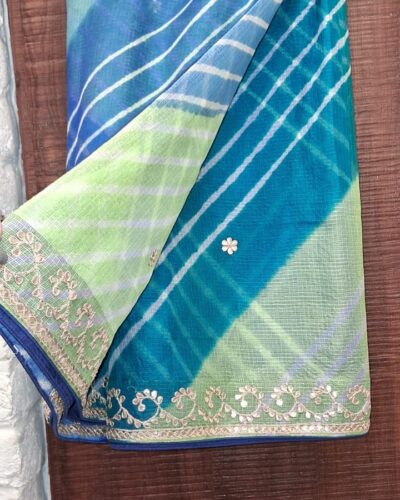 kota silk saree with gota Patti work